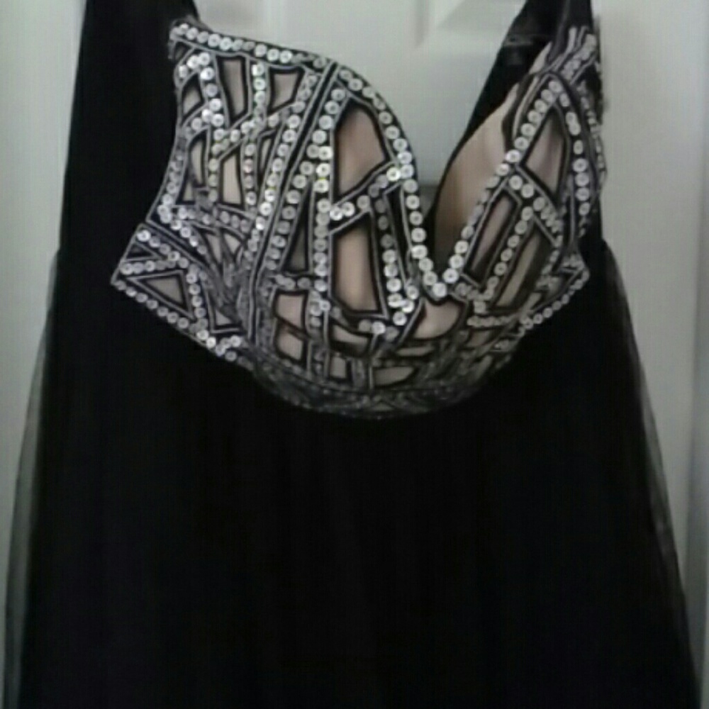 Strapless evening gown